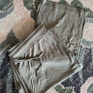 Nuuds Ribbed Pajama Pants, Olive, XL, NEW